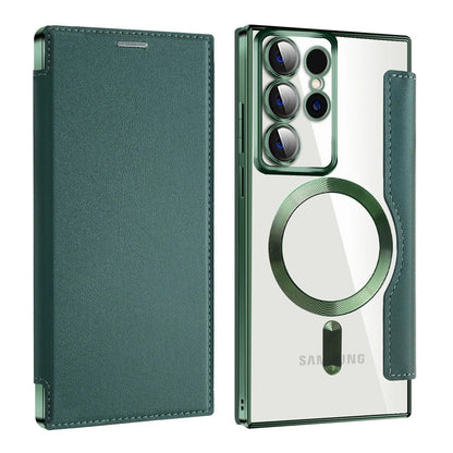 Magnetic Magsafe Genuine Leather Flip Case - Samsung