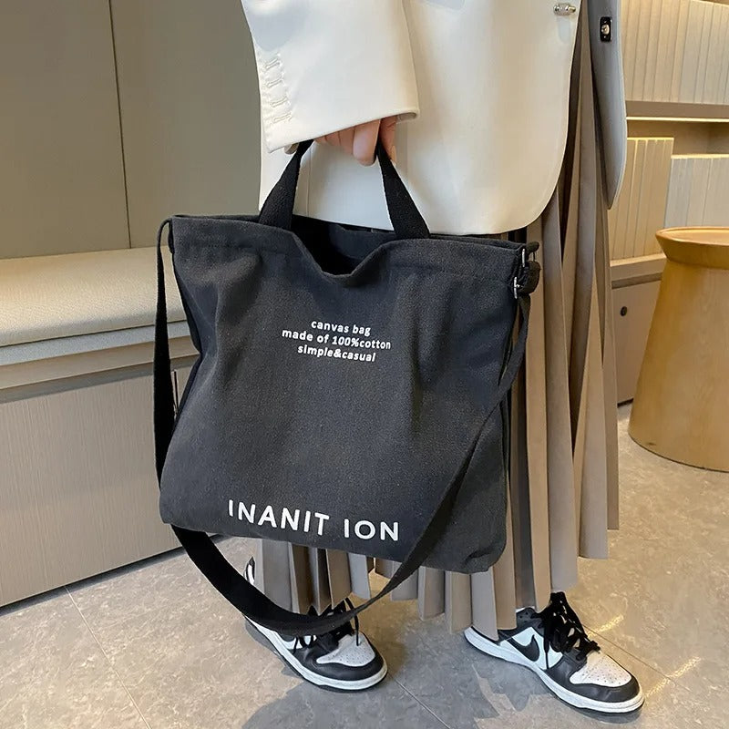Wash Canvas Thick Handbag