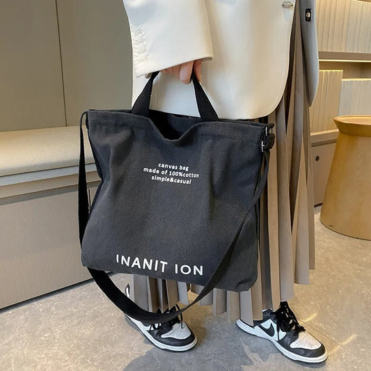 Wash Canvas Thick Handbag