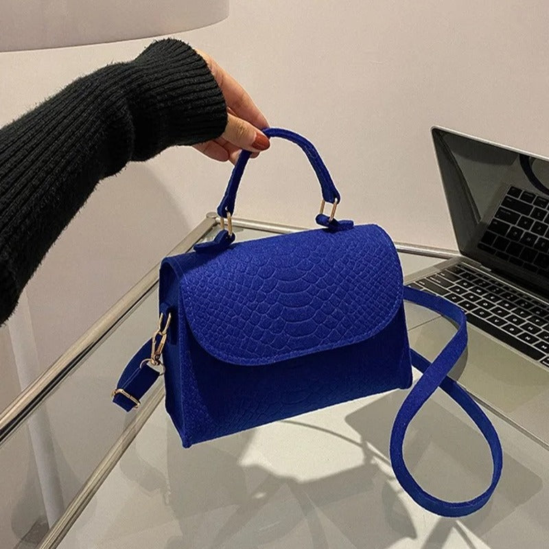 Retro Solid Color Handbag