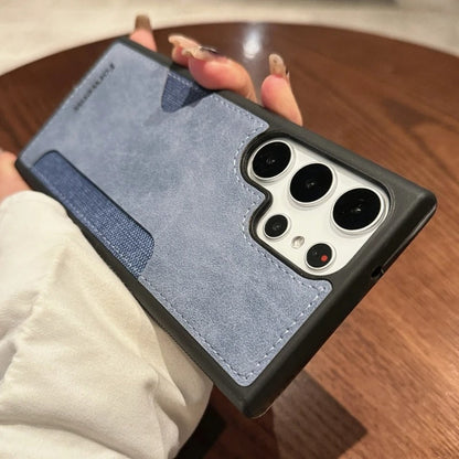 Premium PU Leather Card Holder Case - Samsung