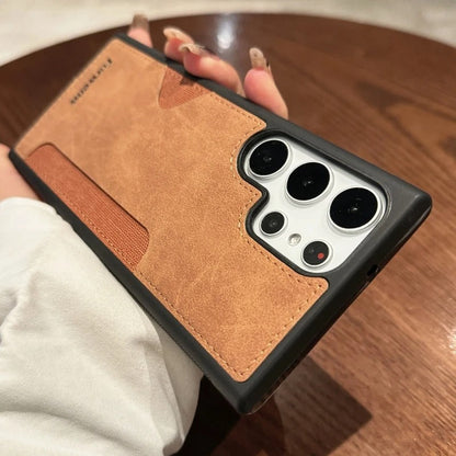 Premium PU Leather Card Holder Case - Samsung