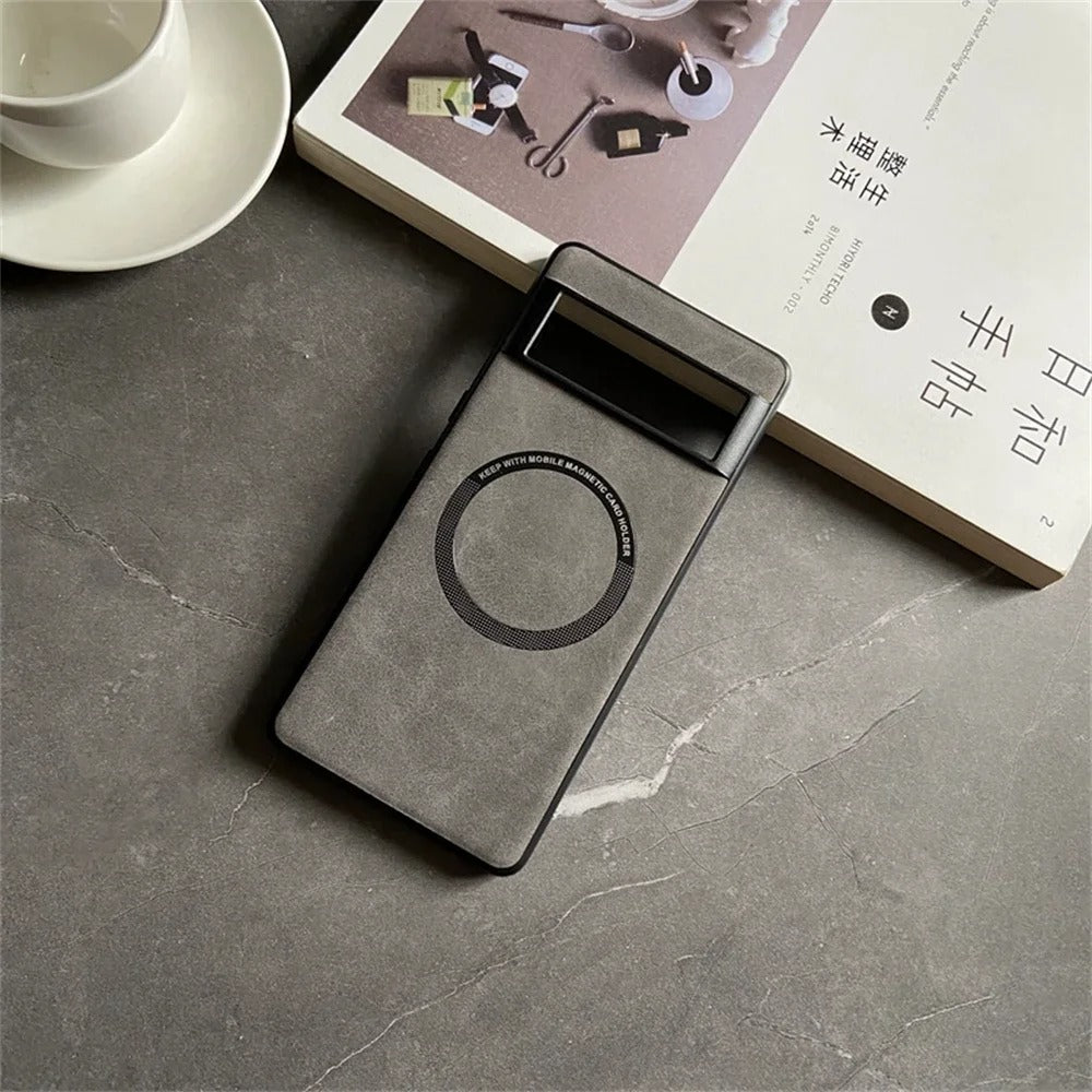 Sleek Leather MagSafe Shield Case - Google Pixel