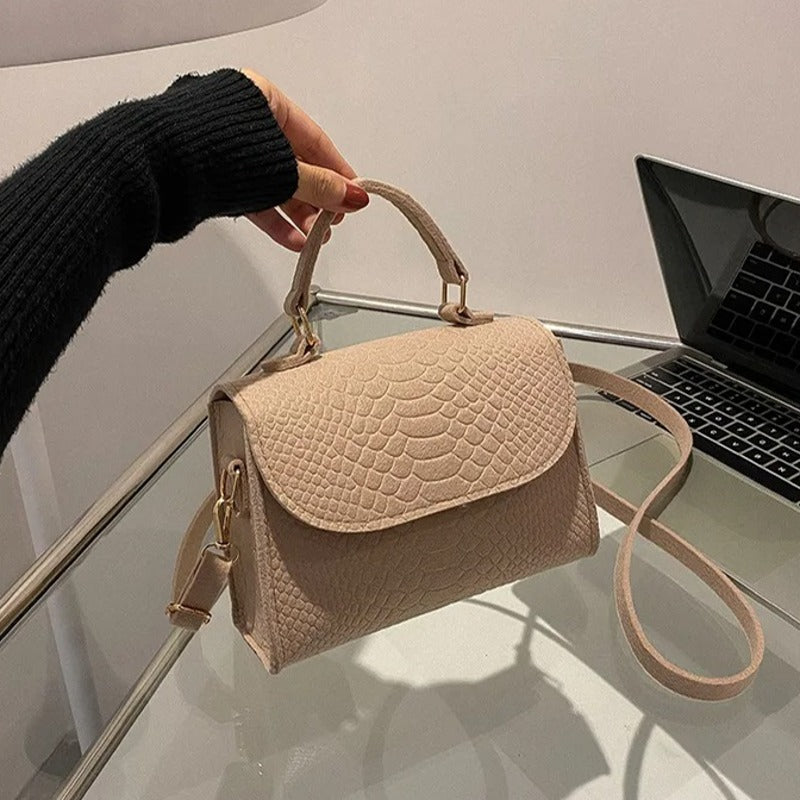 Retro Solid Color Handbag