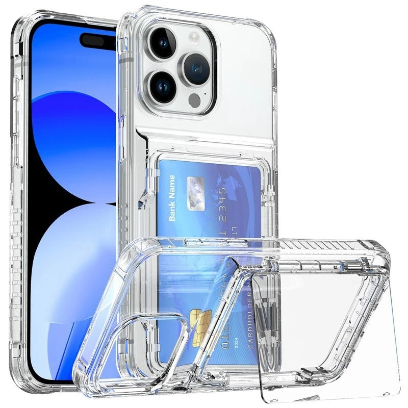 Invisible Crystal Card Holder Case - iPhone