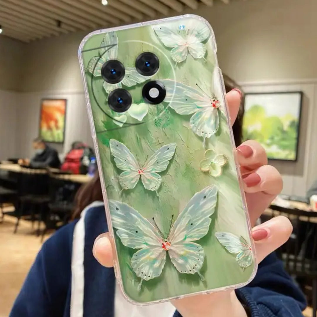 Whimsical Wings Clear Butterfly Case