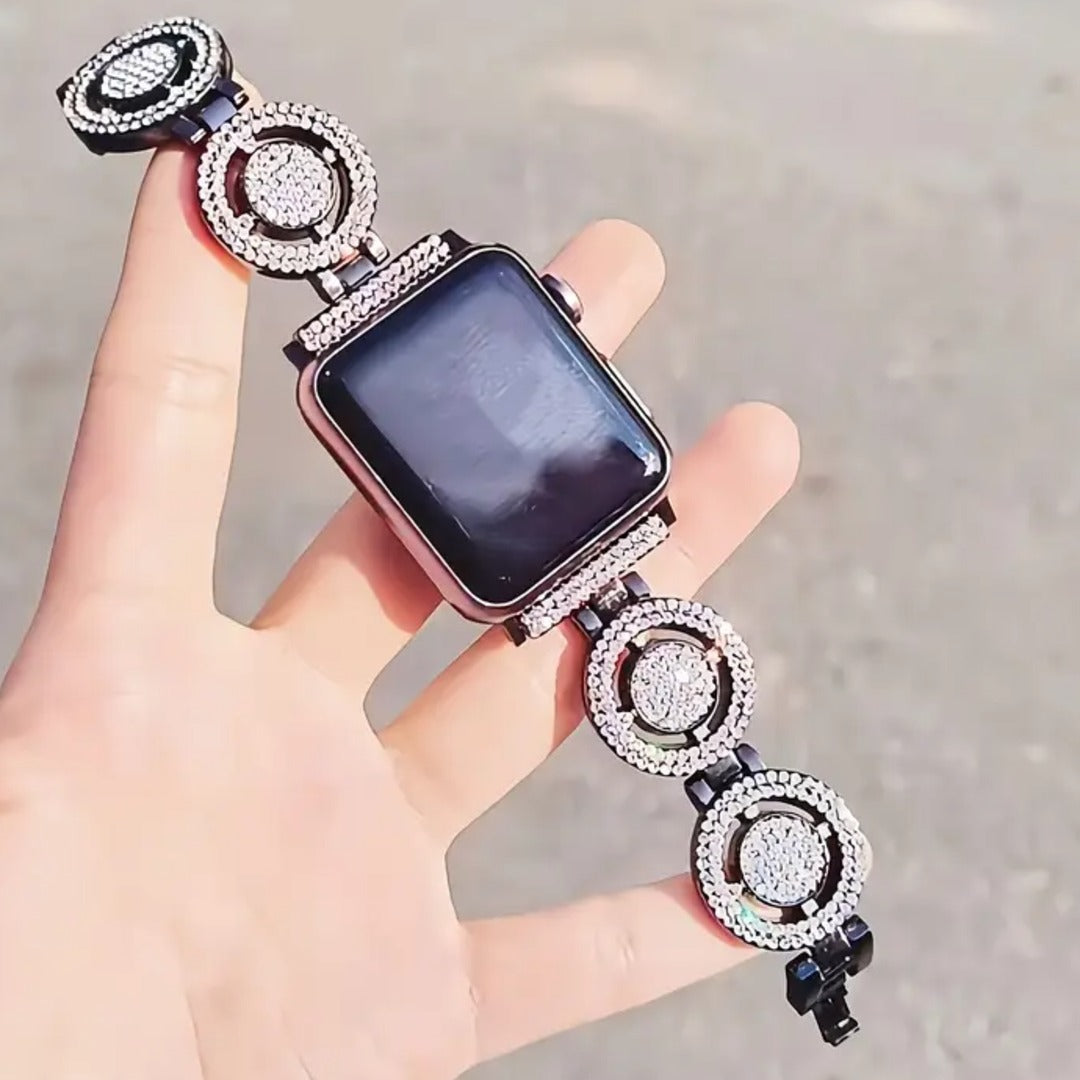Sparkling Circle Charm Watch Band