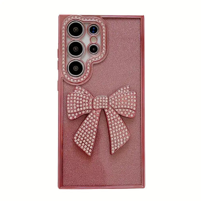 Shiny 3D Rhinestone Bow Bling Glitter Phone Case - Samsung