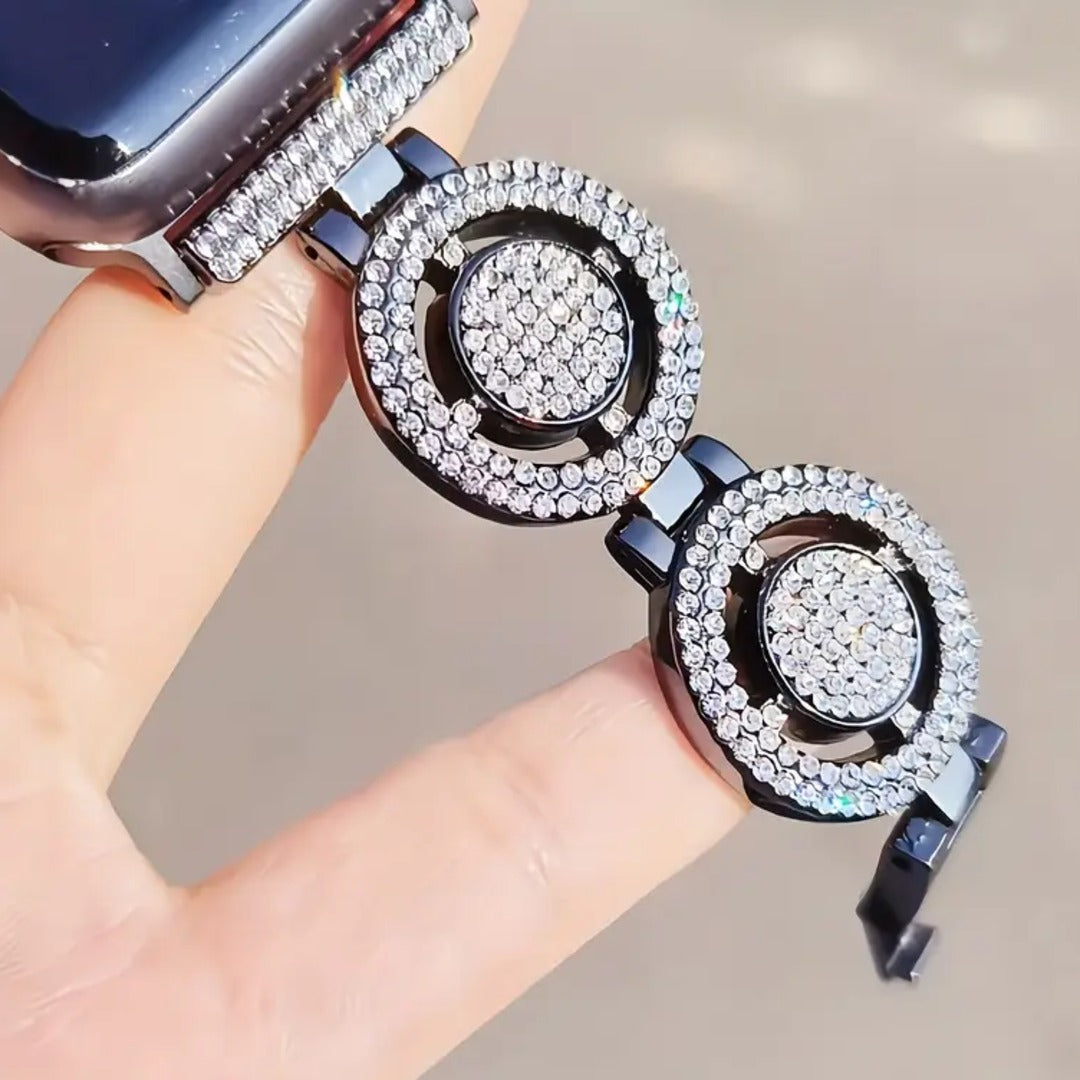 Sparkling Circle Charm Watch Band