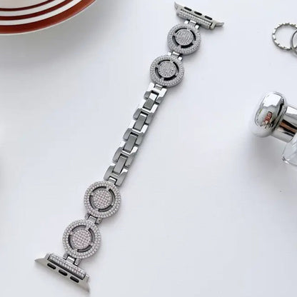 Sparkling Circle Charm Watch Band