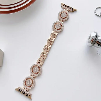 Sparkling Circle Charm Watch Band