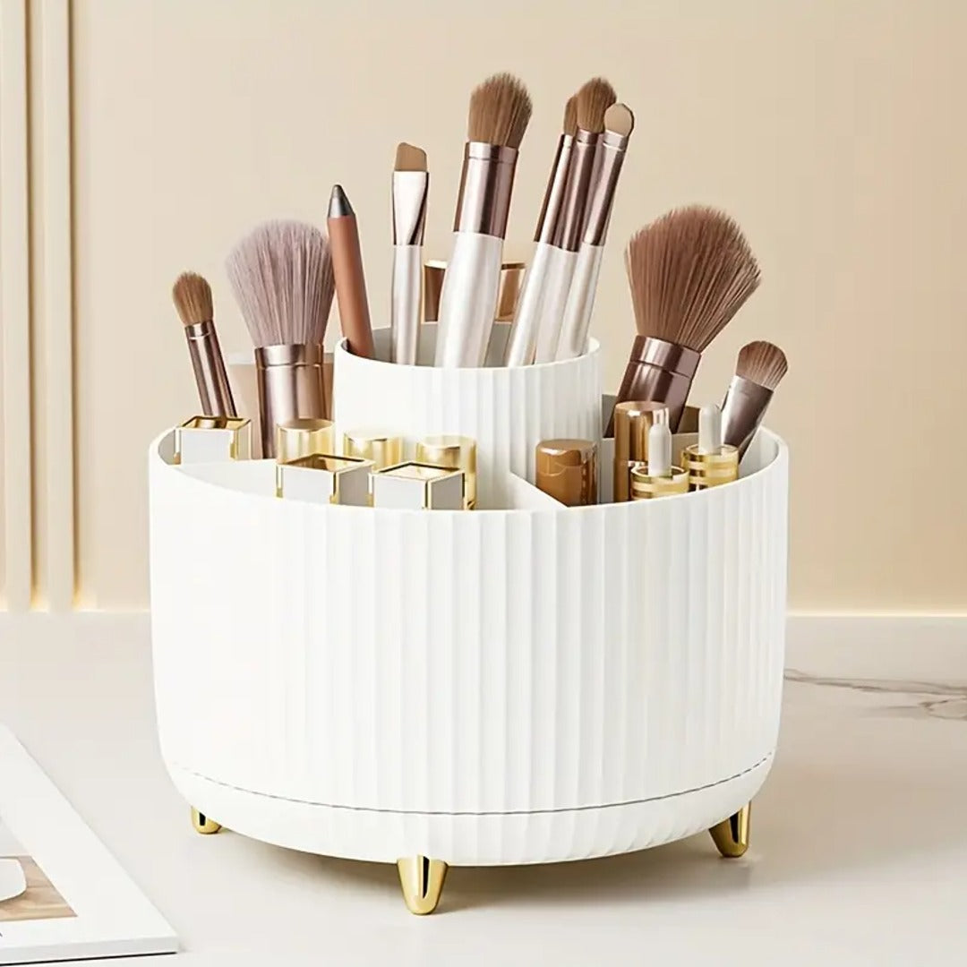 Swivel Makeup Brush & Pen Storage Box
