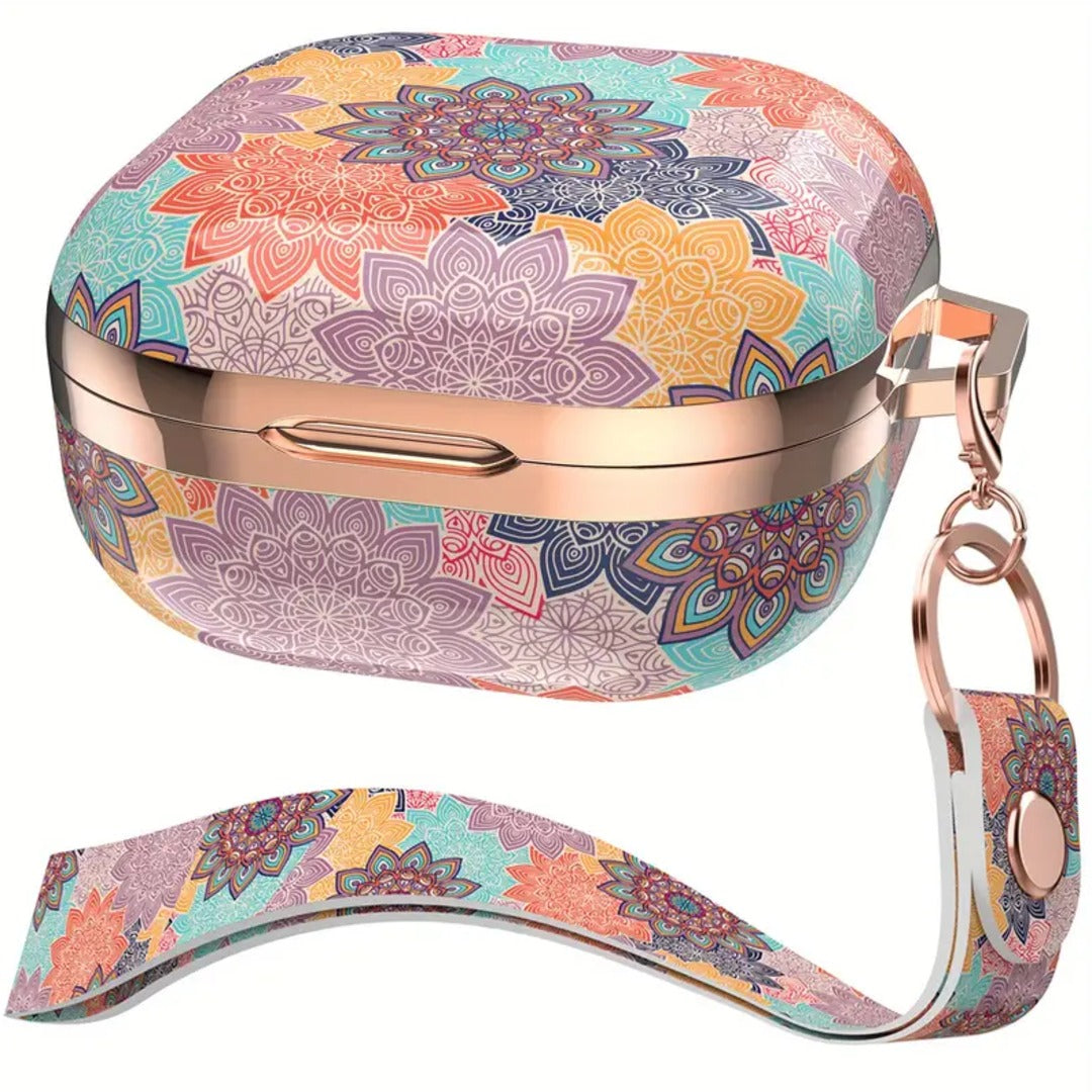 Vibrant Mandala-Patterned Bohemian Silicone Earphone Case