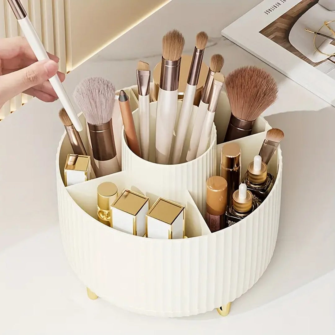 Swivel Makeup Brush & Pen Storage Box