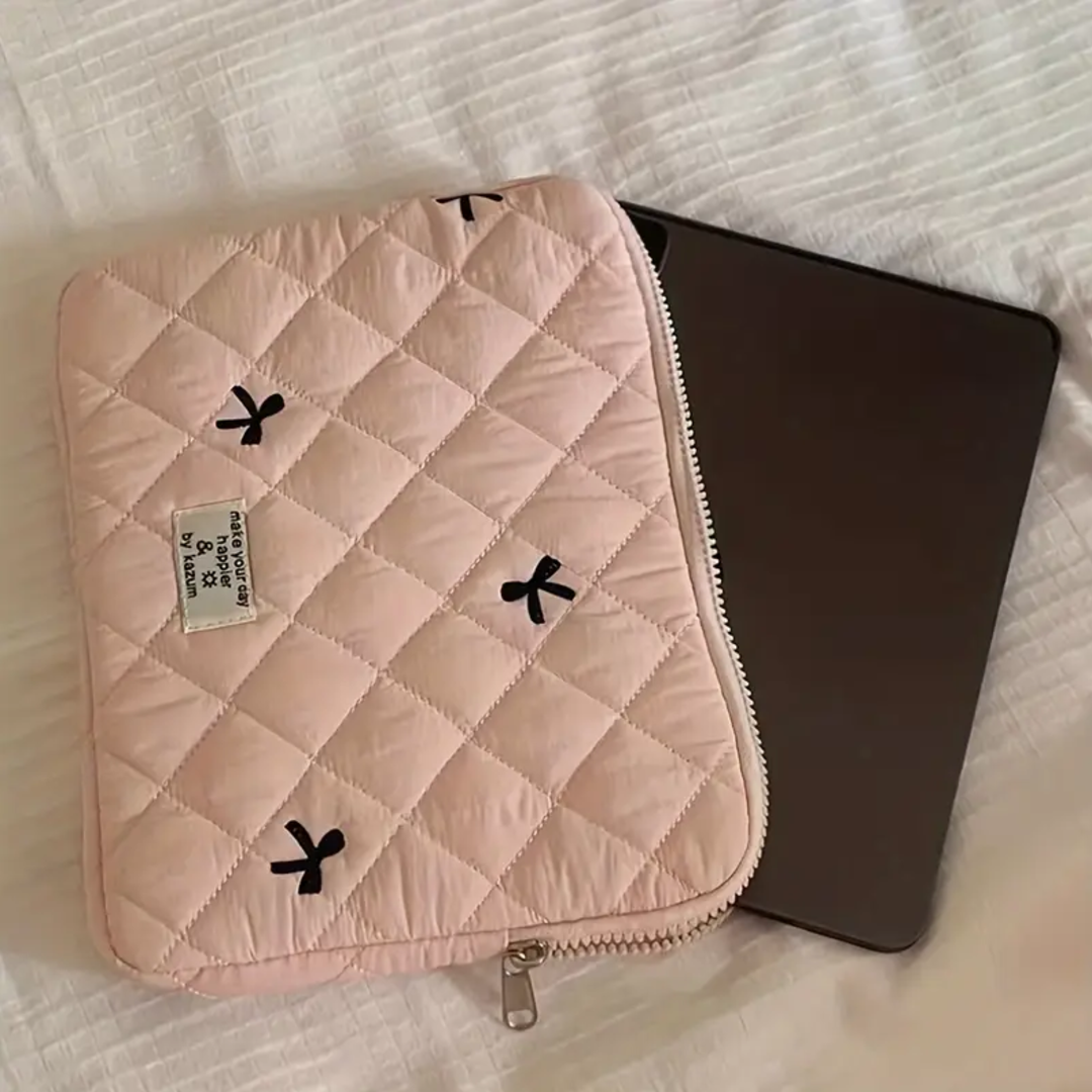 Bow Embroidered Ballet Style MacBook Bag