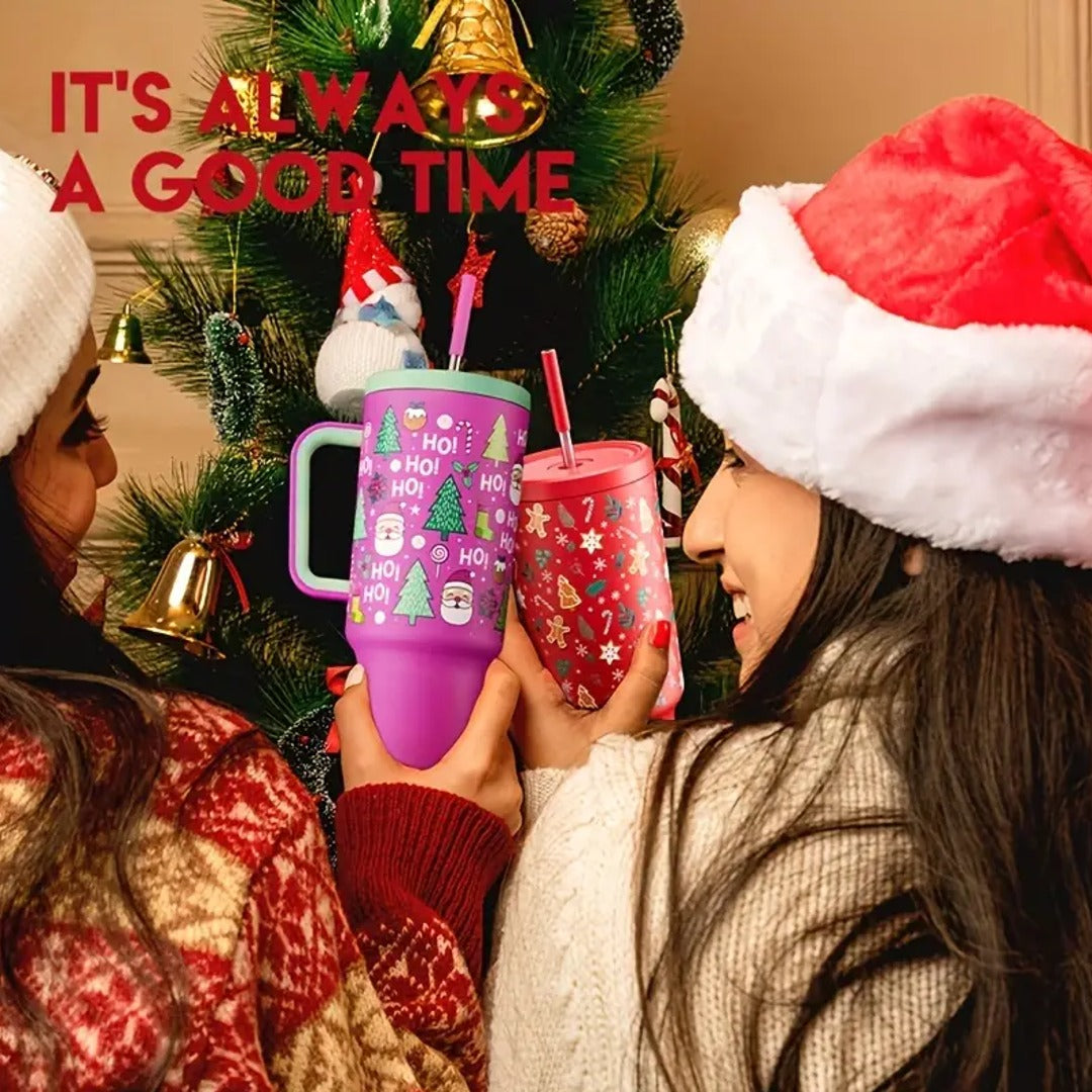 Christmas Theme Stainless Steel Water Bottle