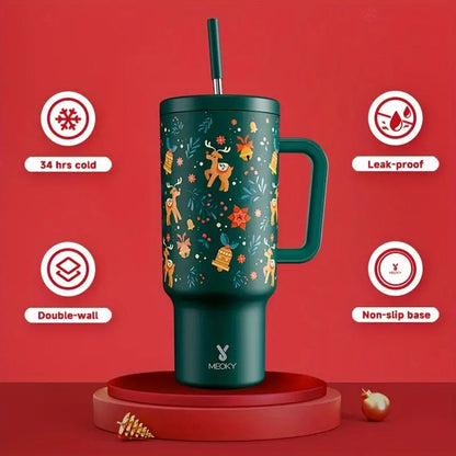 Christmas Theme Stainless Steel Water Bottle