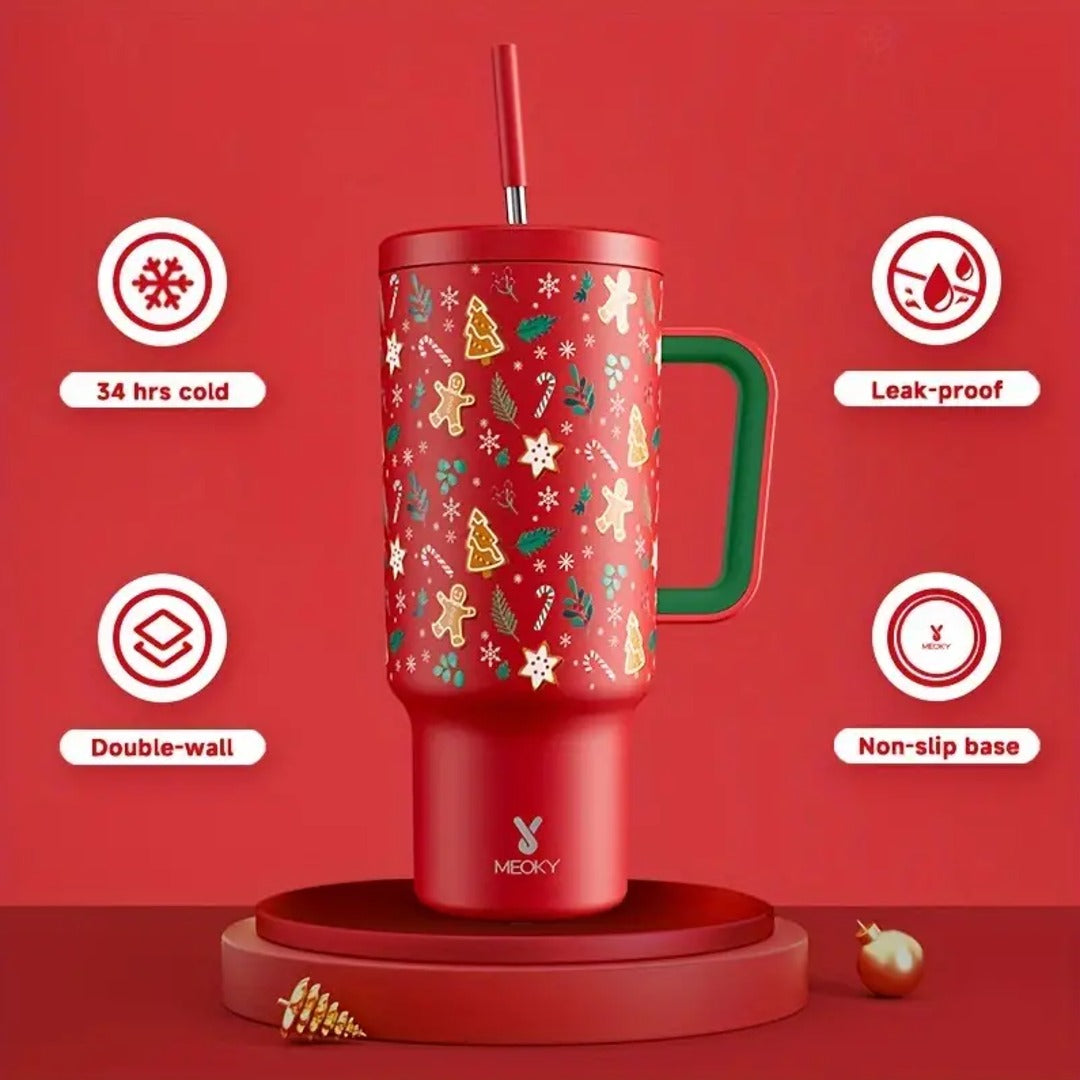 Christmas Theme Stainless Steel Water Bottle