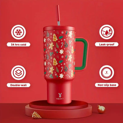 Christmas Theme Stainless Steel Water Bottle