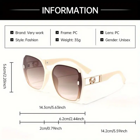 Vintage Square Rectangular Retro Eyewear