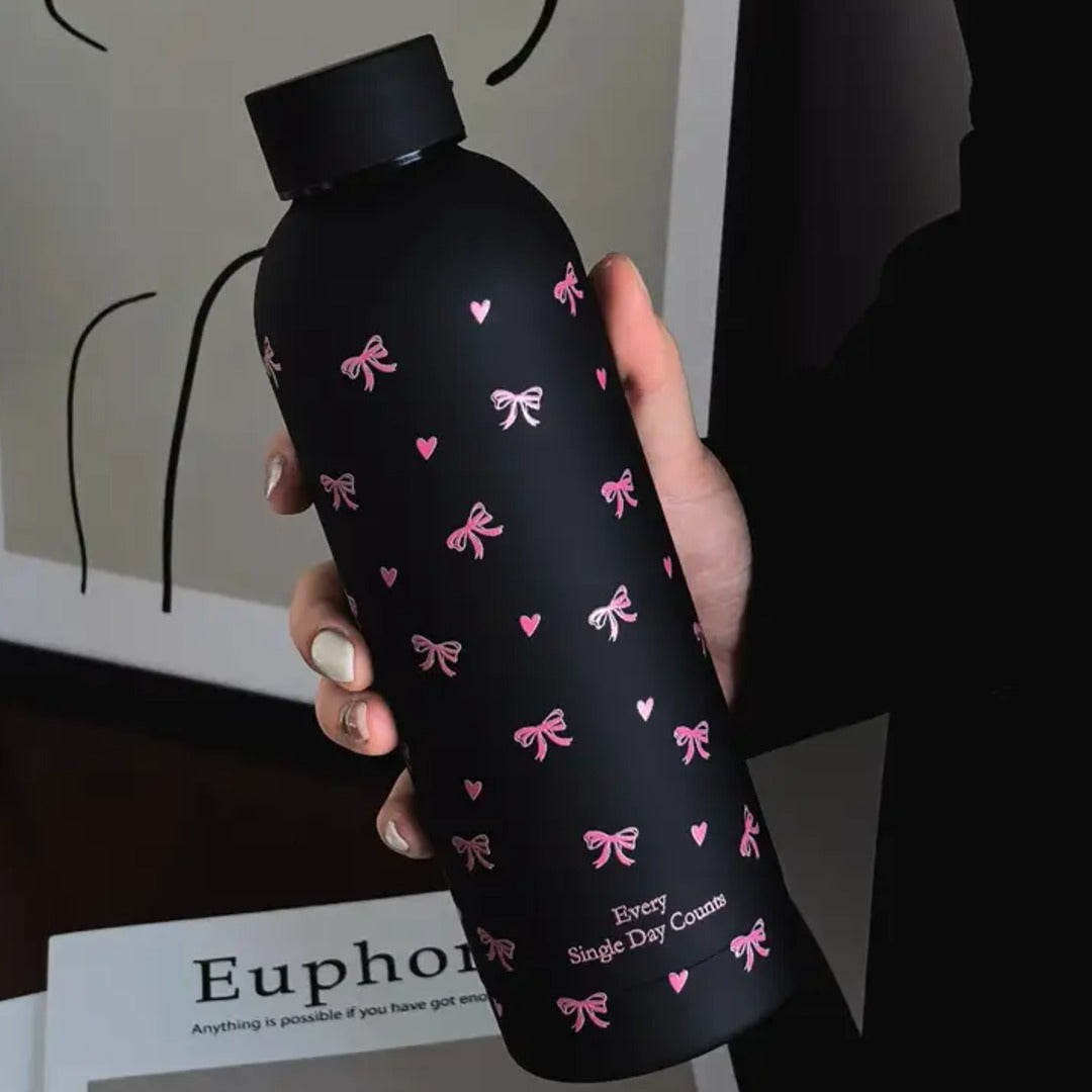 Bow & Heart Stainless Steel Insulated Water Bottle