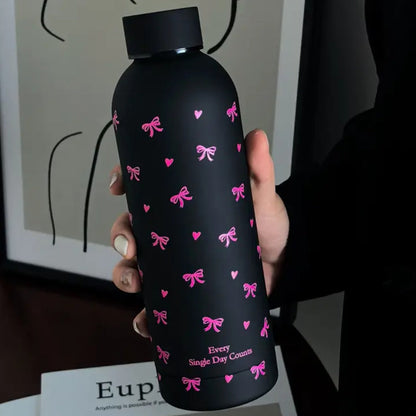 Bow & Heart Stainless Steel Insulated Water Bottle