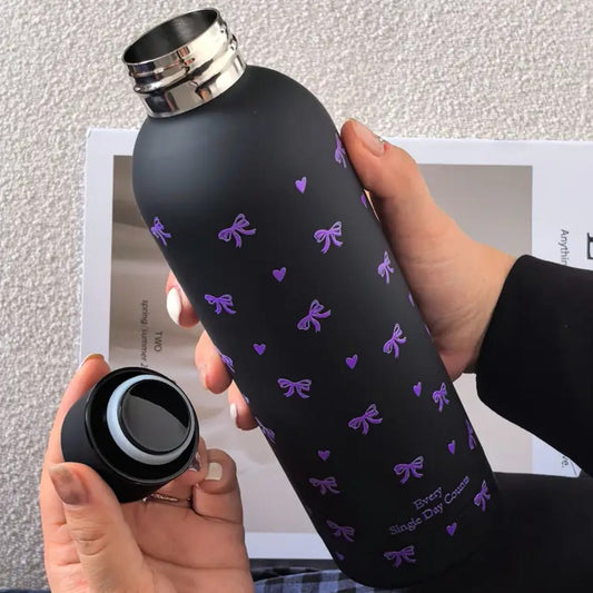 Bow & Heart Stainless Steel Insulated Water Bottle