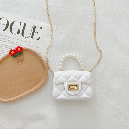 Pearl Handle Quilted Mini Bag