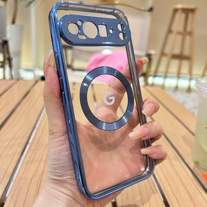 Premium MagSafe Transparent Plating Case - Google Pixel