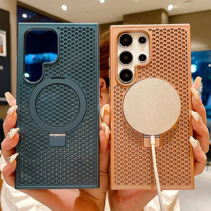 Honeycomb Heat Dissipation Ring Stand Case - Samsung
