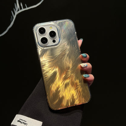 Luxury Feather Gradient Glitter Case - iPhone