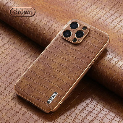 Lavish Croc Leather Craft Case - iPhone