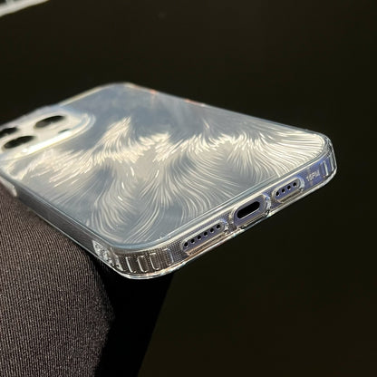Luxury Feather Gradient Glitter Case - iPhone